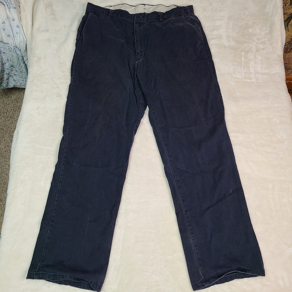 Bulwark FR Work Pants Mens 40x32 Navy Flame Resistant Straight